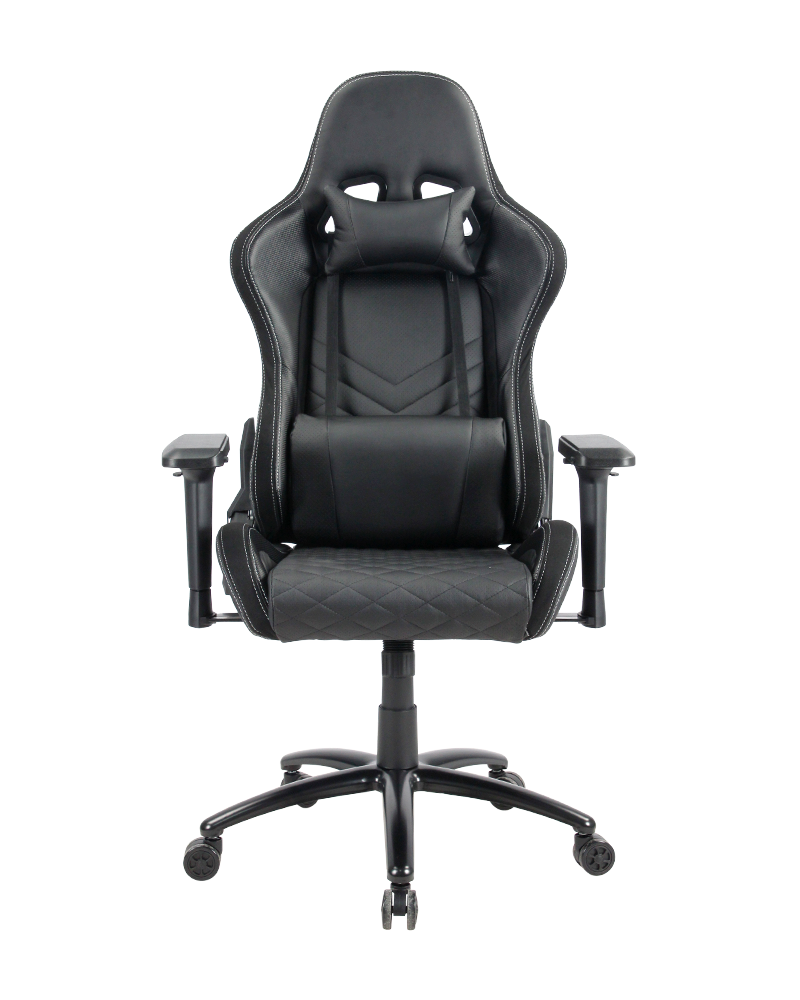 Zwart lederen PC Gamer Racing Chair Esports-stoel met lendensteun